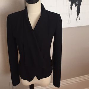 Helmut Lang black asymmetrical blazer S